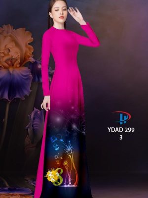 Vải Áo Dài Hoa In 3D AD YDAD299 23
